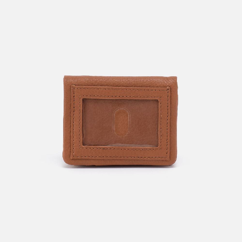 Hobo Lumen Mini Wallet Pebbled Leather| Warm Honey
