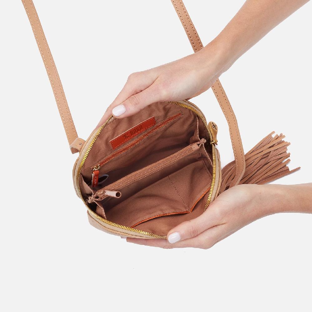Hobo Nash Crossbody Pebbled Leather| Sandstorm