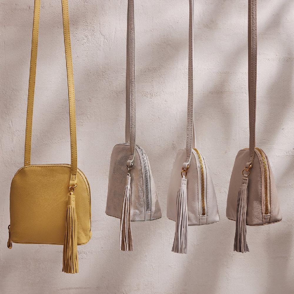 Hobo Nash Crossbody Pebbled Leather| Taupe