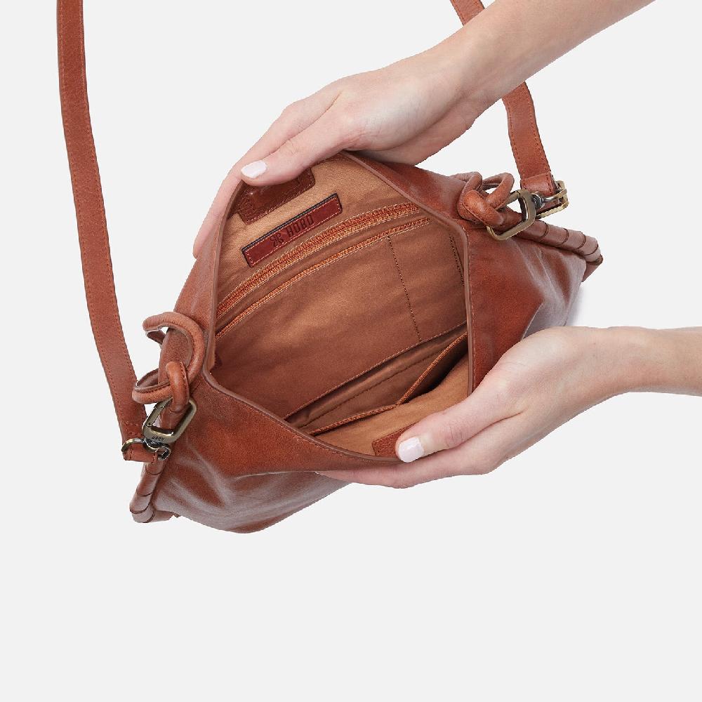 Hobo Phoebe Shoulder Bag Smooth Leather| Saddle