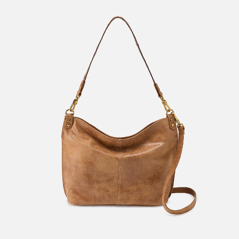 hobo Pier Shoulder Bag Buffed Leather| Whiskey