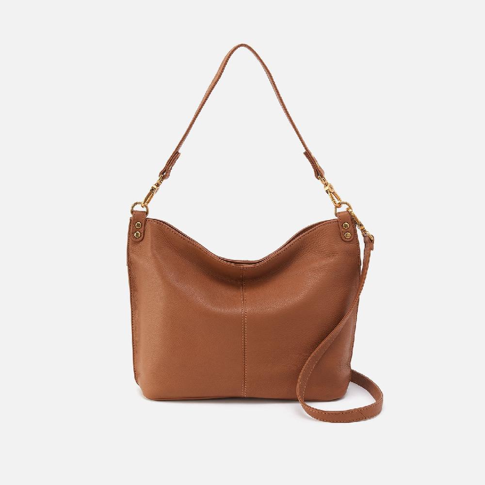 hobo Pier Shoulder Bag Pebbled Leather| Warm Honey