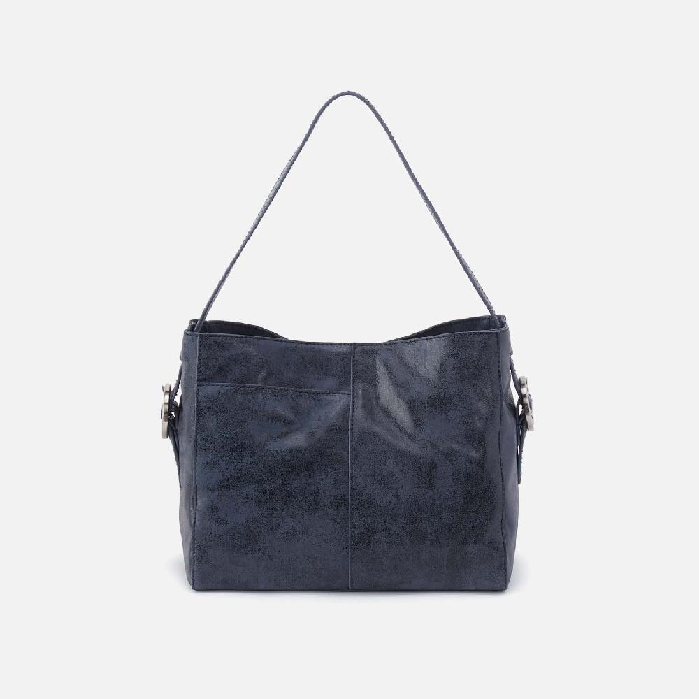 hobo Render Shoulder Bag Buffed Leather| Indigo Sky