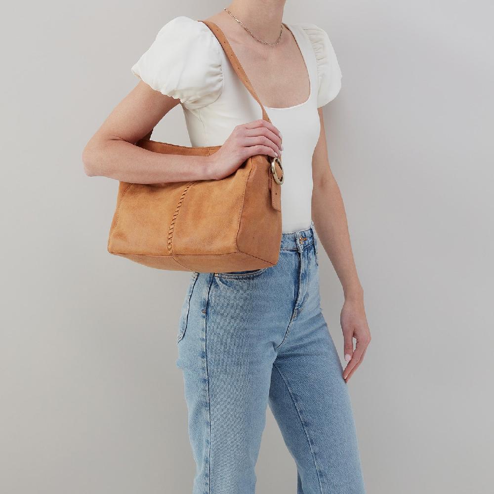 Hobo Render Shoulder Bag Buffed Leather| Whiskey