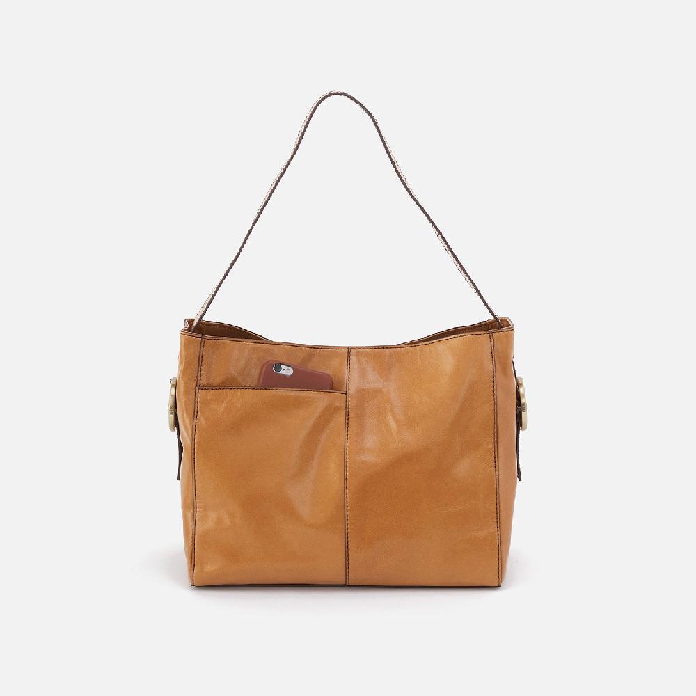 Hobo Render Shoulder Bag Polished Leather| Natural