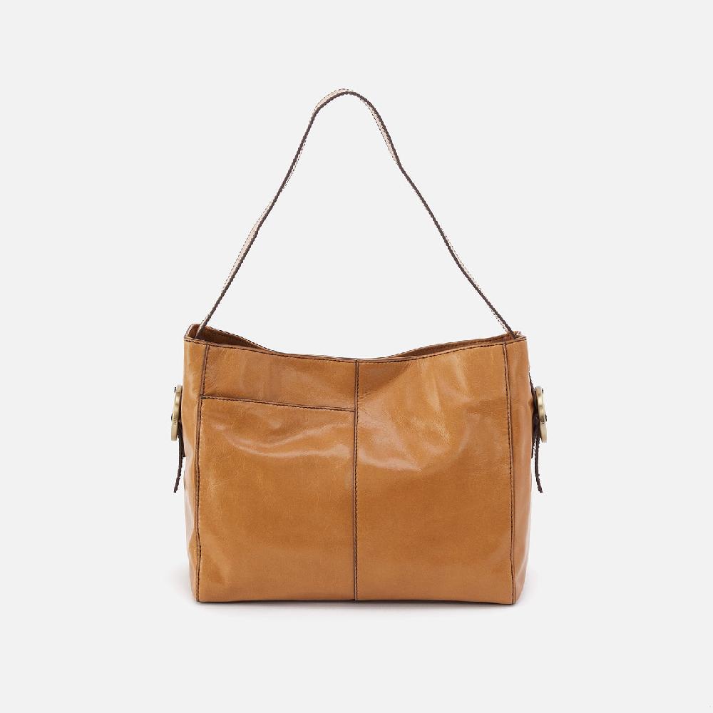 hobo Render Shoulder Bag Polished Leather| Natural