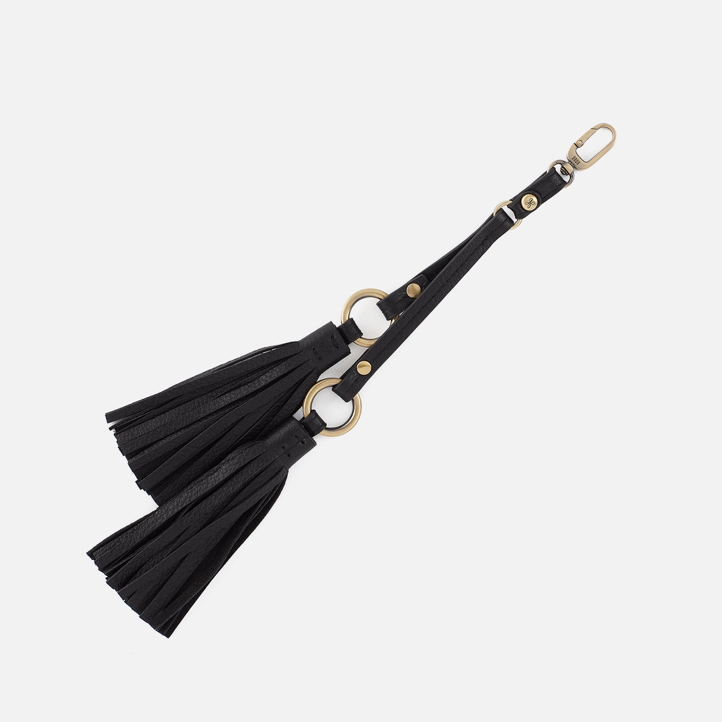 hobo Ring Tassel Swag Pebbled Leather| Black