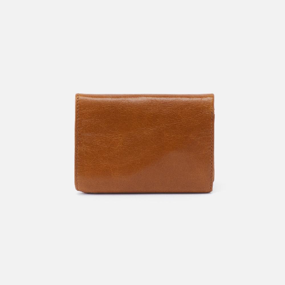 Hobo Robin Compact Wallet Polished Leather| Truffle