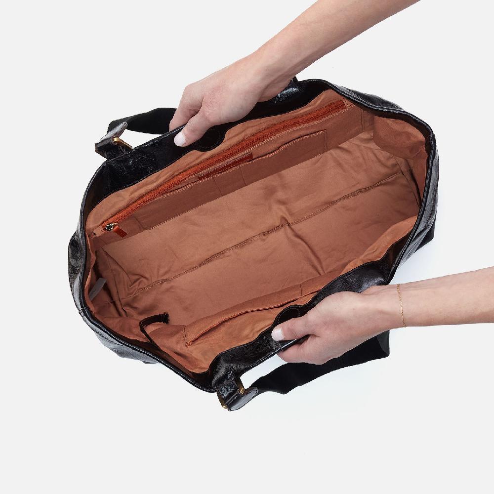 Hobo Romy Max Tote Polished Leather| Black