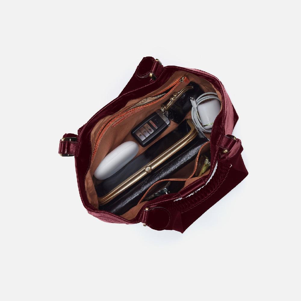 Hobo Romy Medium Tote Polished Leather| Saddleberry