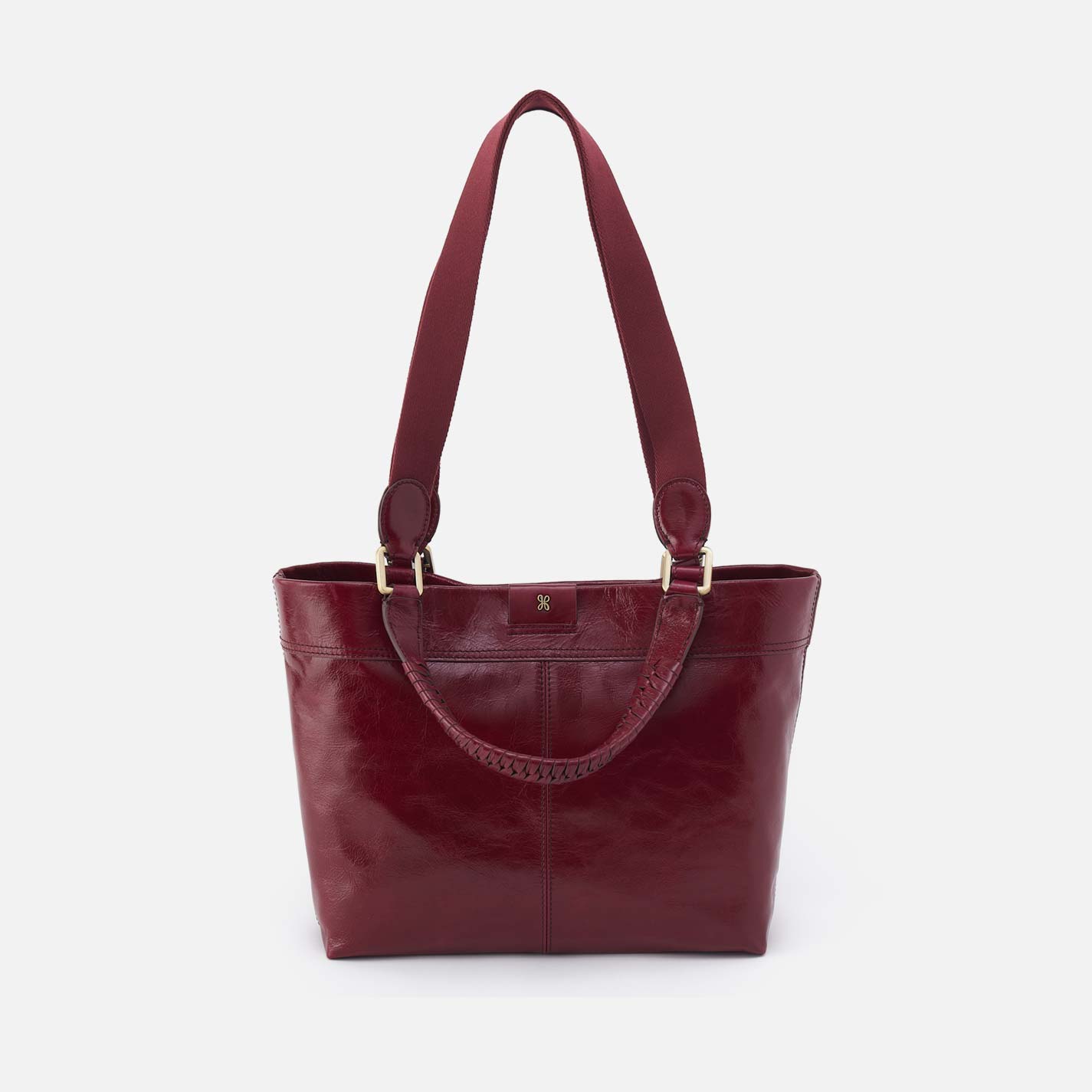 hobo Romy Medium Tote Polished Leather| Saddleberry
