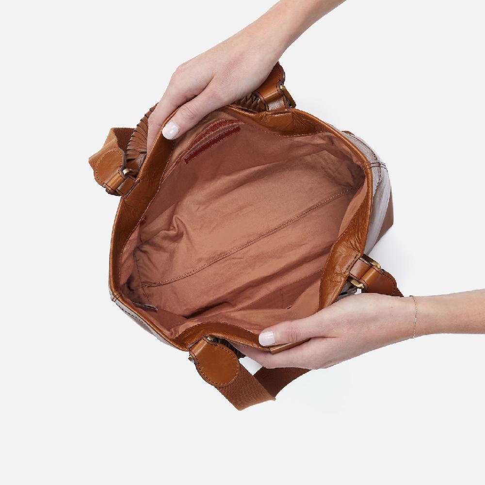 Hobo Romy Medium Tote Polished Leather| Truffle