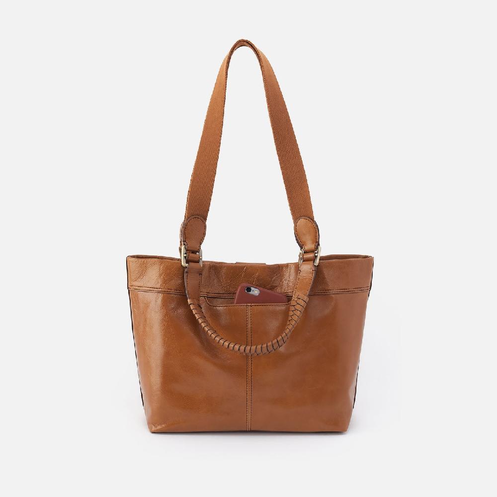 Hobo Romy Medium Tote Polished Leather| Truffle