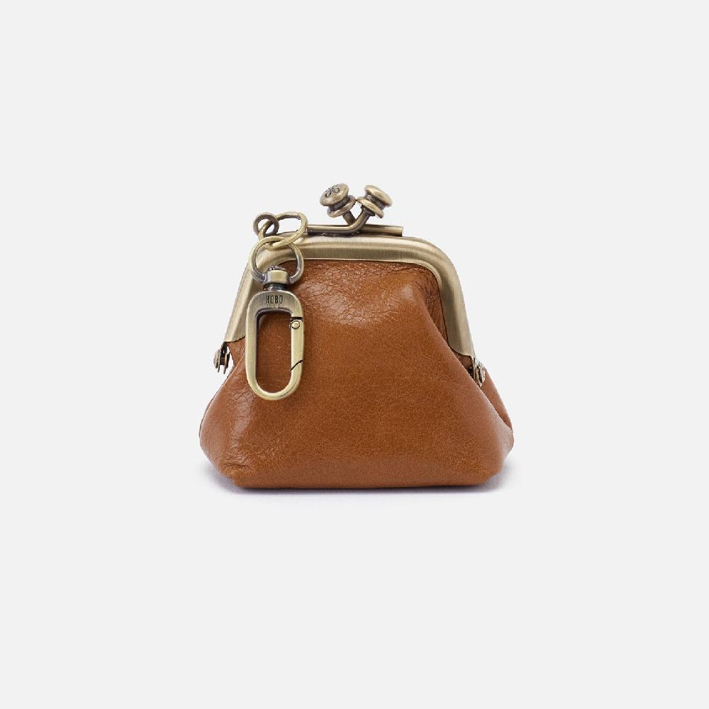 hobo Run Frame Pouch Polished Leather| Truffle
