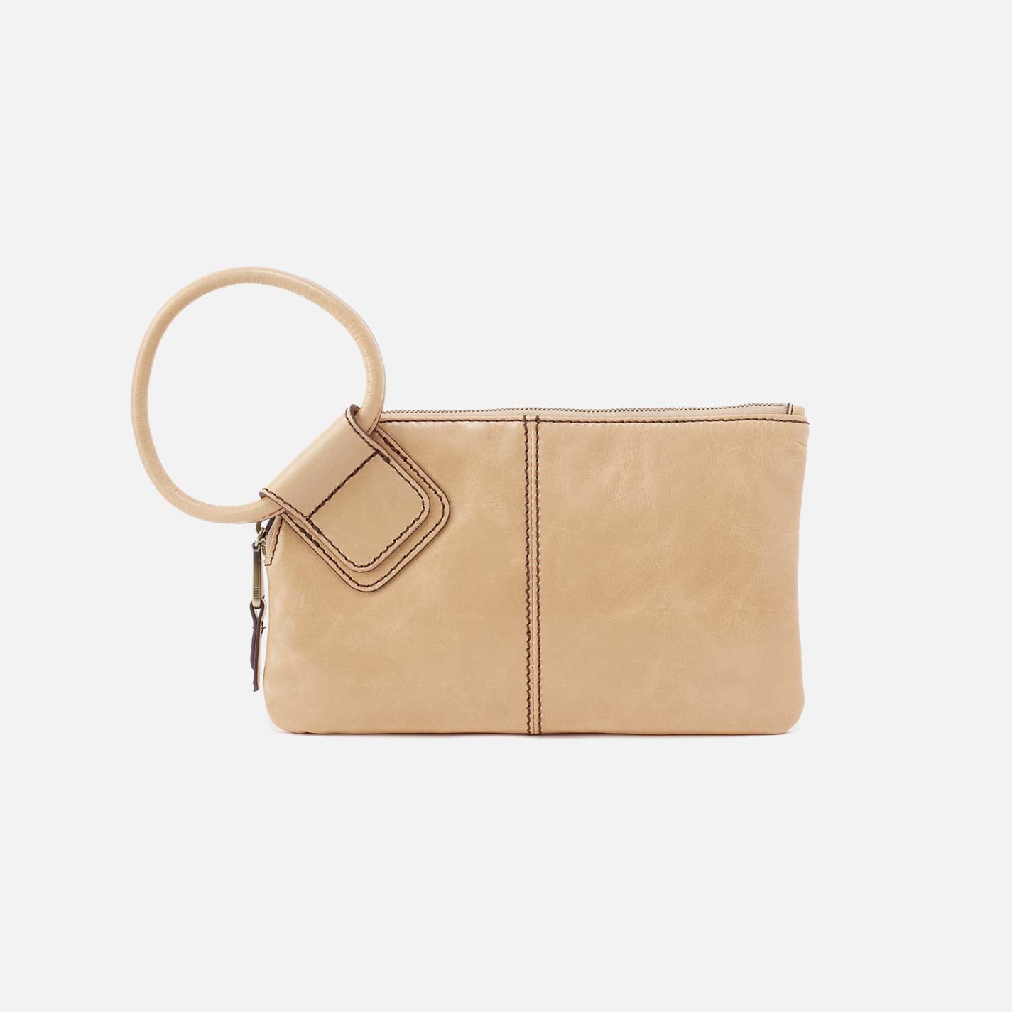 hobo Sable Wristlet Polished Leather| Desert Sand