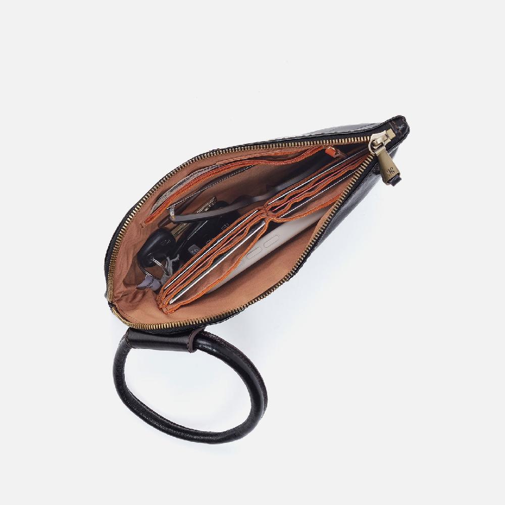 Hobo Sable Wristlet Polished Leather| Grenadine