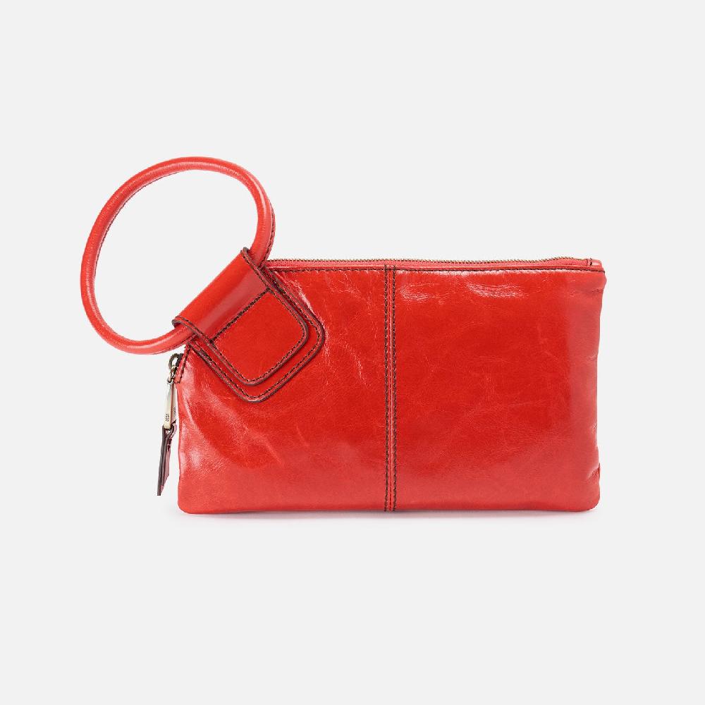 hobo Sable Wristlet Polished Leather| Grenadine