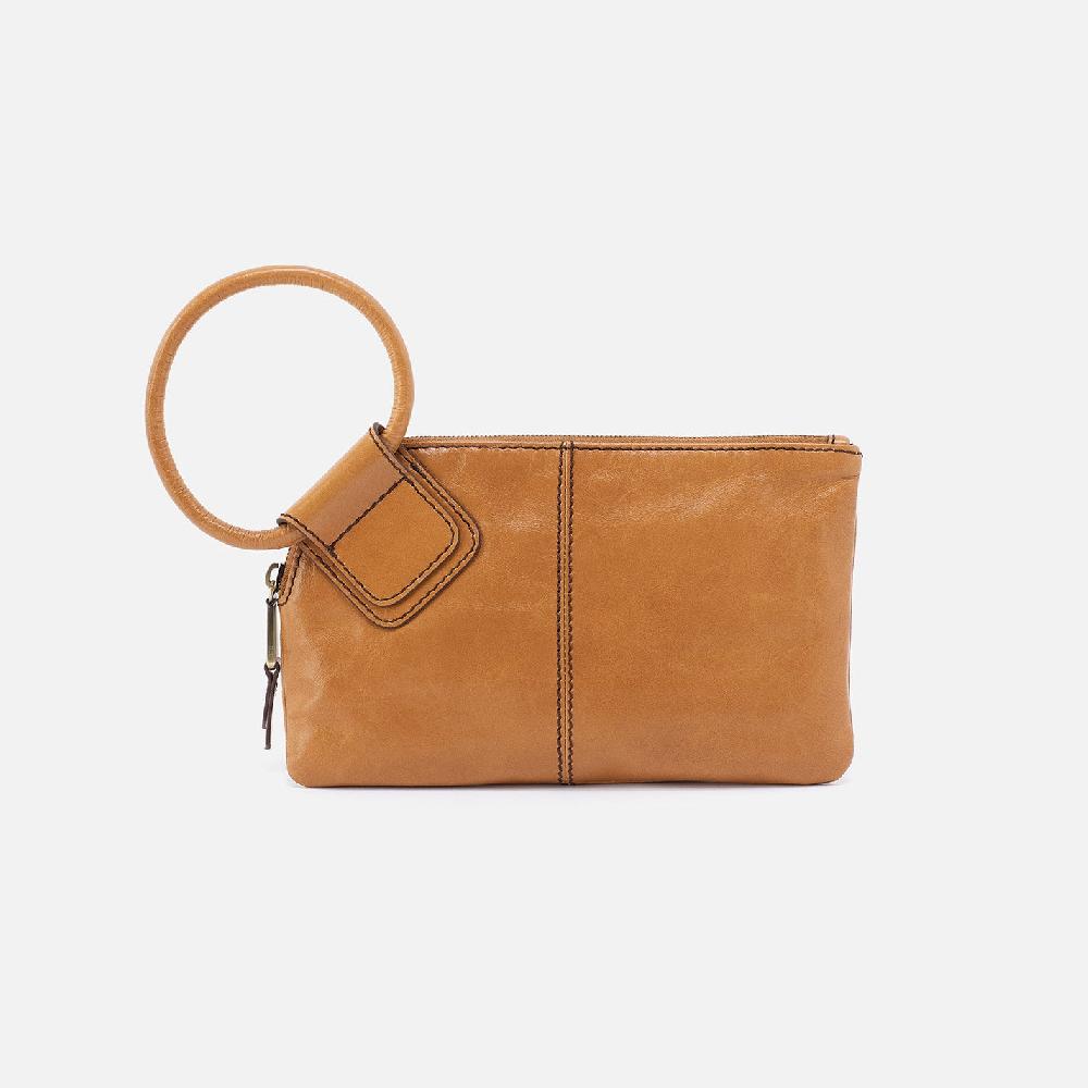 hobo Sable Wristlet Polished Leather| Natural