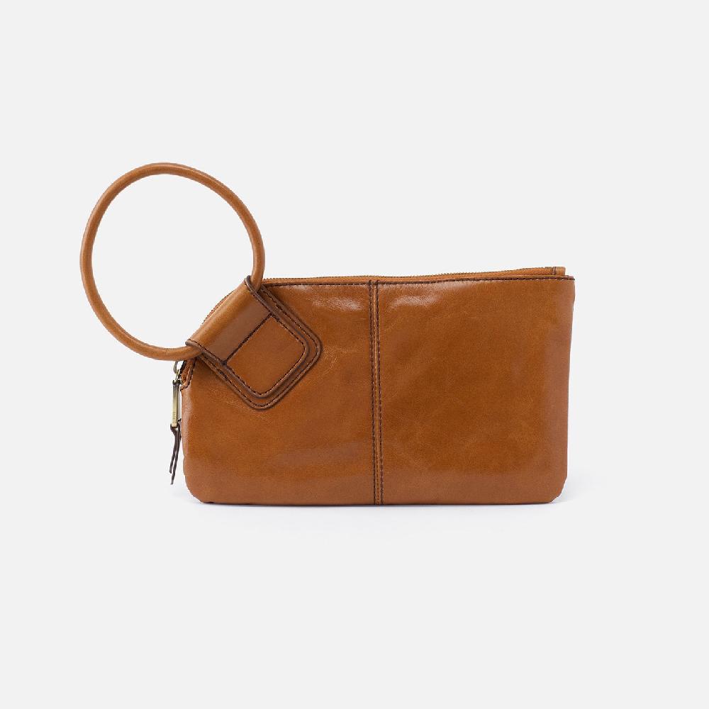 hobo Sable Wristlet Polished Leather| Truffle
