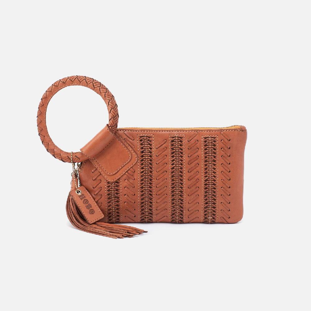 hobo Sable Wristlet Washed Leather| Harvest Wheat