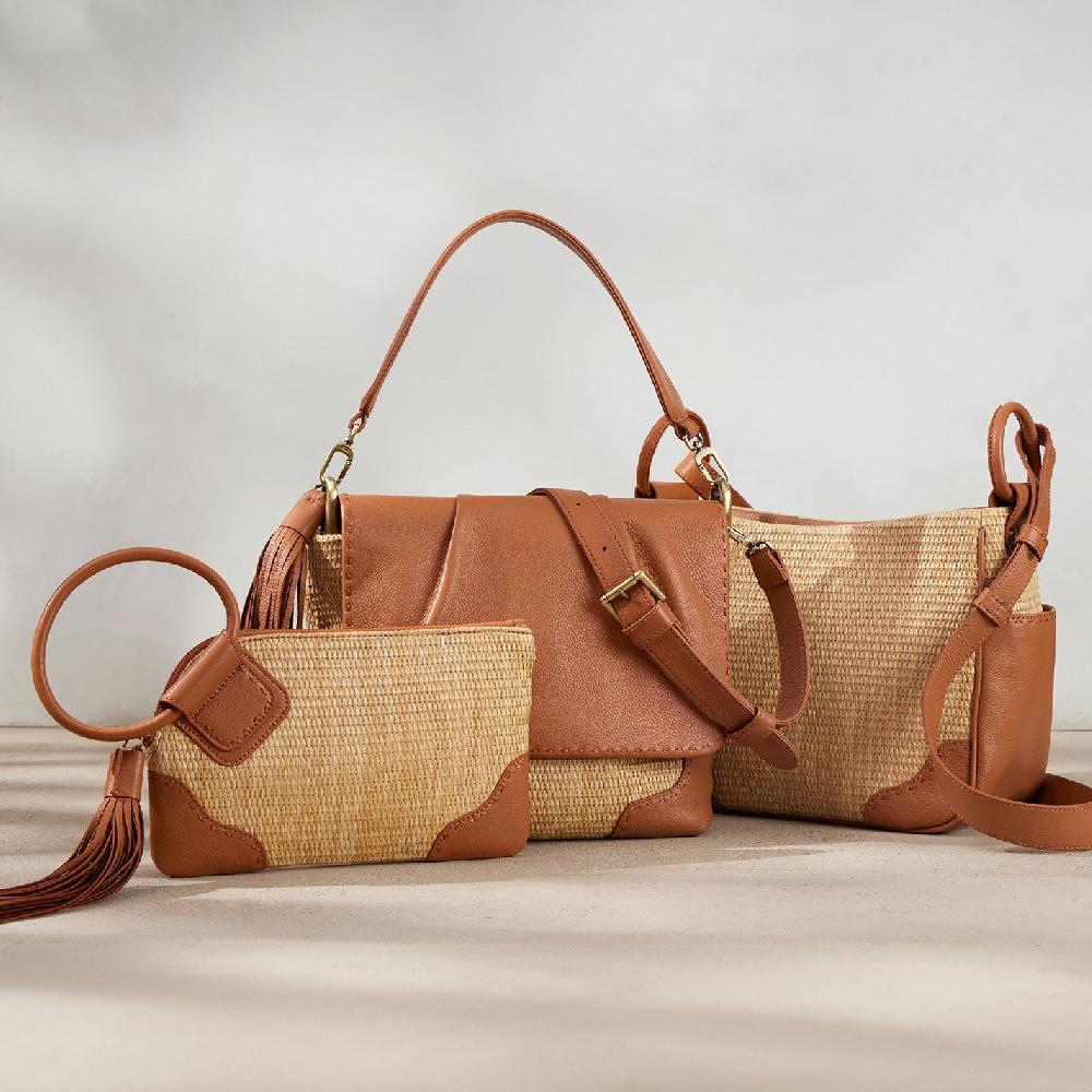 Hobo Sable Wristlet Woven Straw| Natural Straw