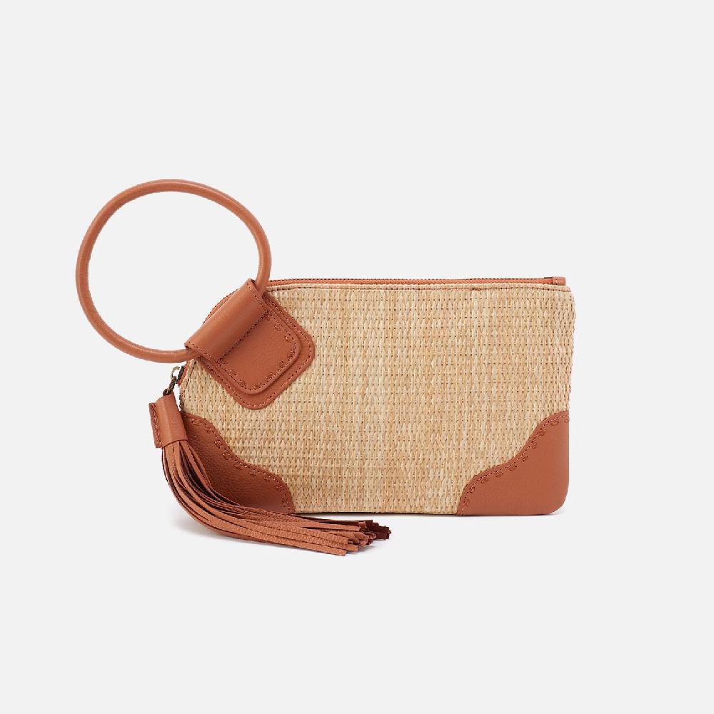 hobo Sable Wristlet Woven Straw| Natural Straw