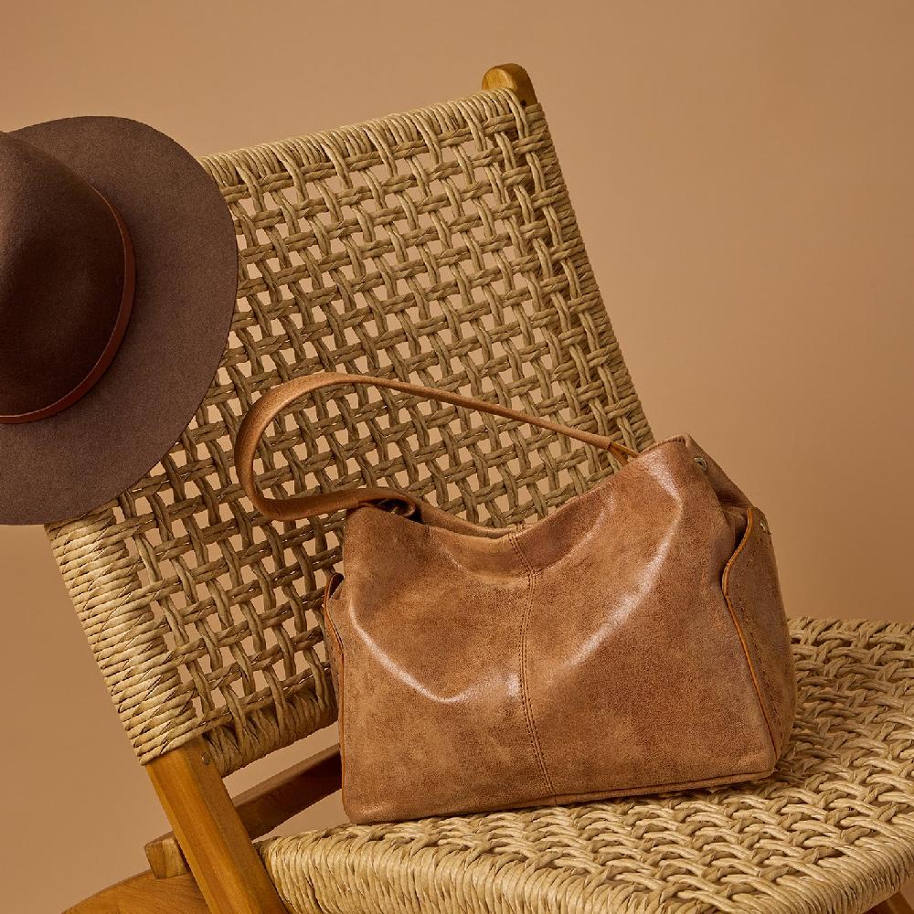 Hobo Seneca Shoulder Bag Buffed Leather| Whiskey