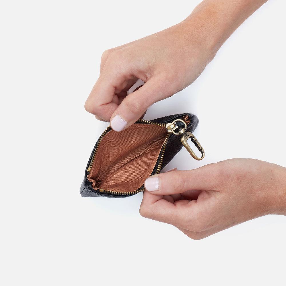 Hobo Sentiment Pouch Pebbled Leather| Black