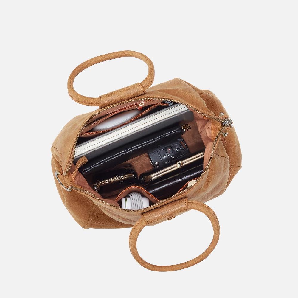 Hobo Sheila Medium Satchel Buffed Leather| Whiskey
