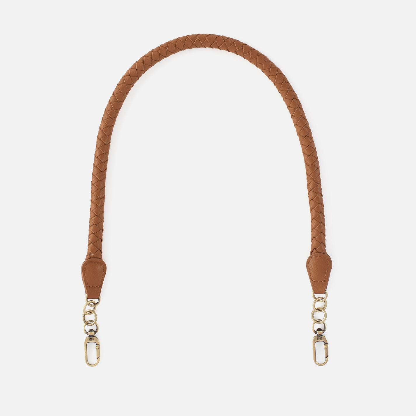 hobo Skinny Braid Strap Pebbled Leather| Warm Honey