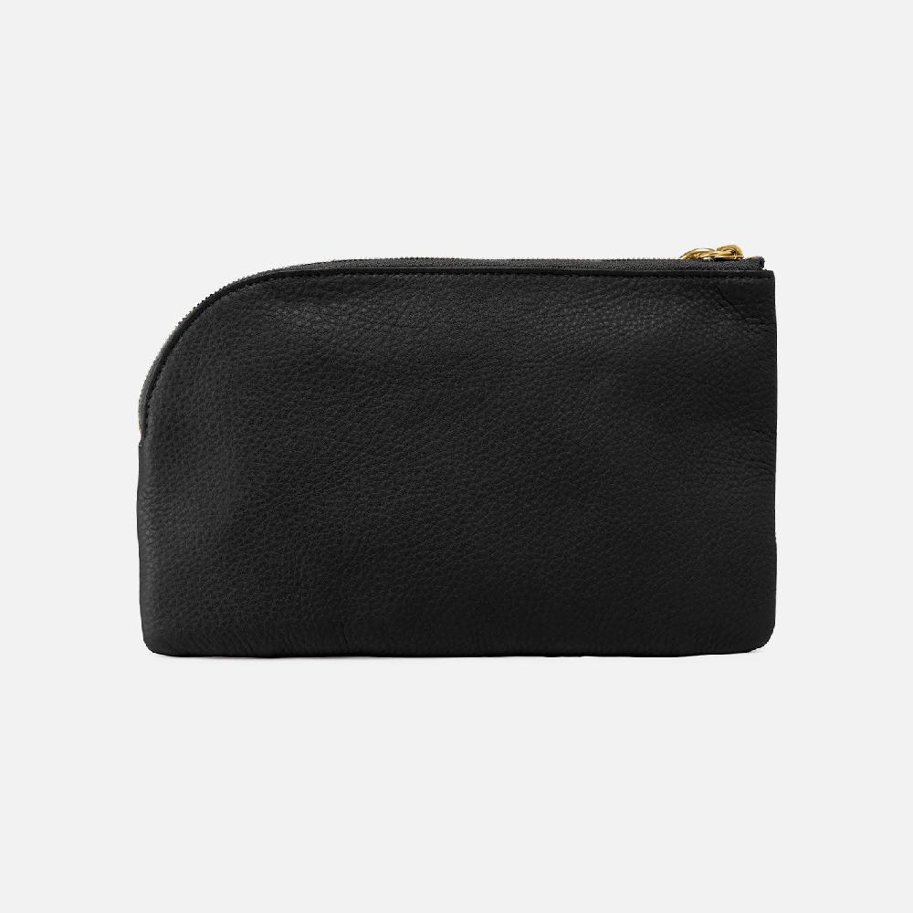 Hobo Tabby Wristlet Pebbled Leather| Black