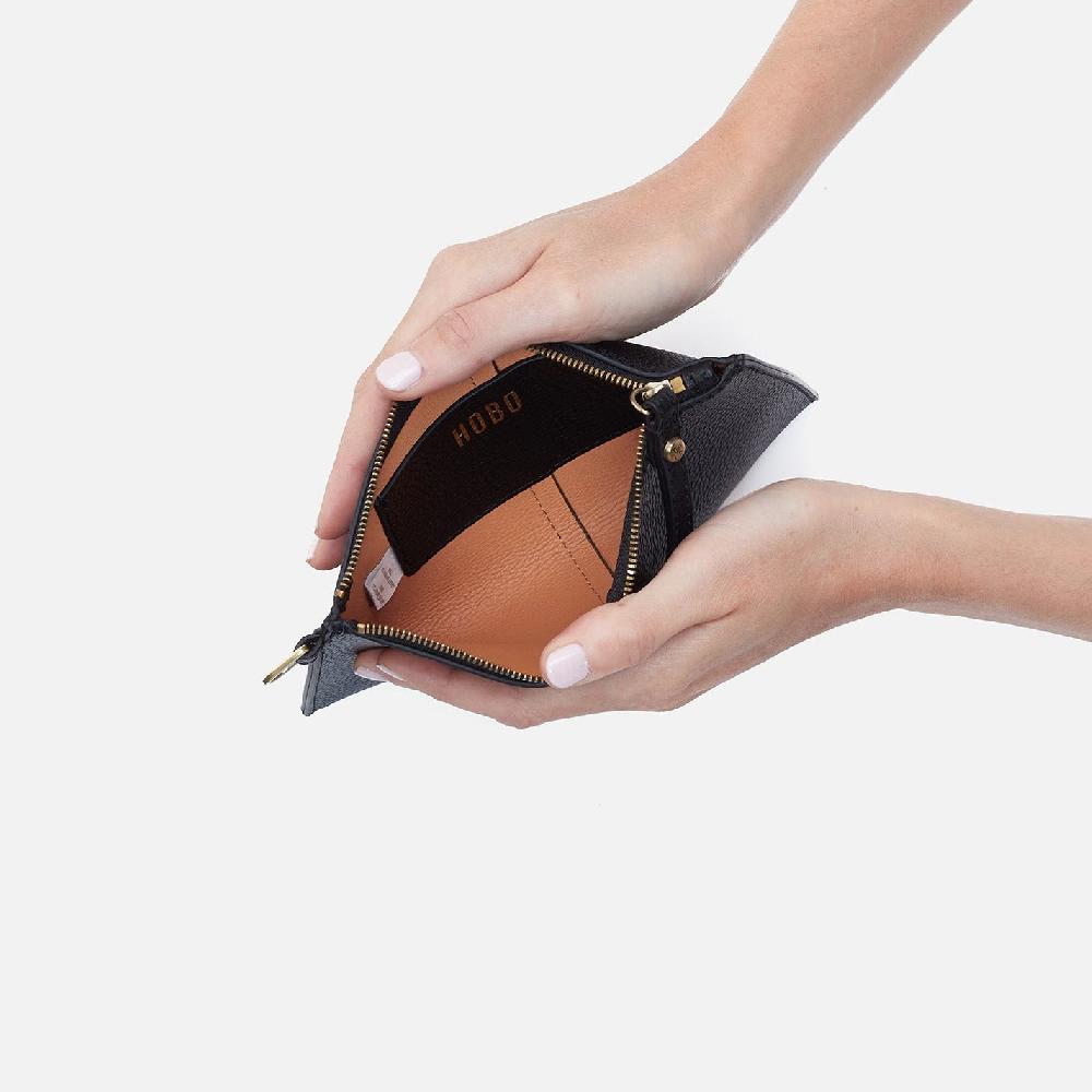 Hobo Vida Small Pouch Micro Pebbled Leather| Black