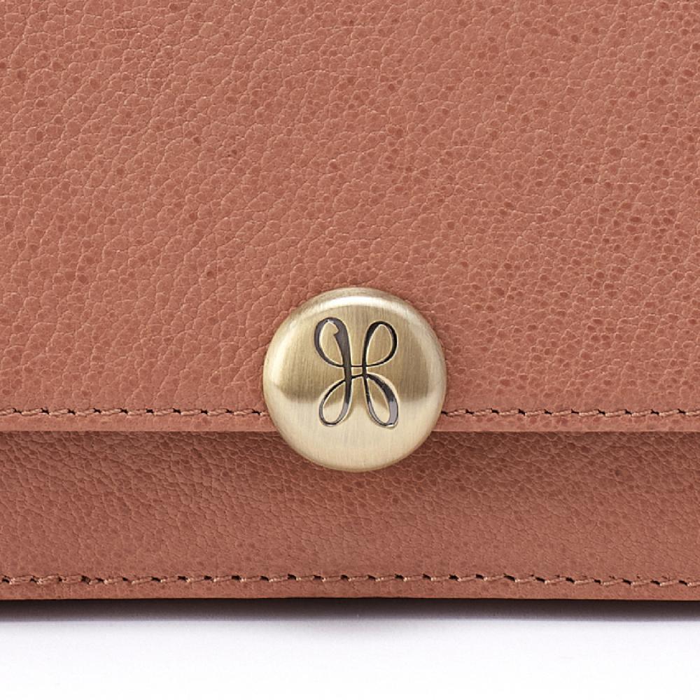 Hobo Hutton Large Wallet Micrograin Leather| Glazed Donut