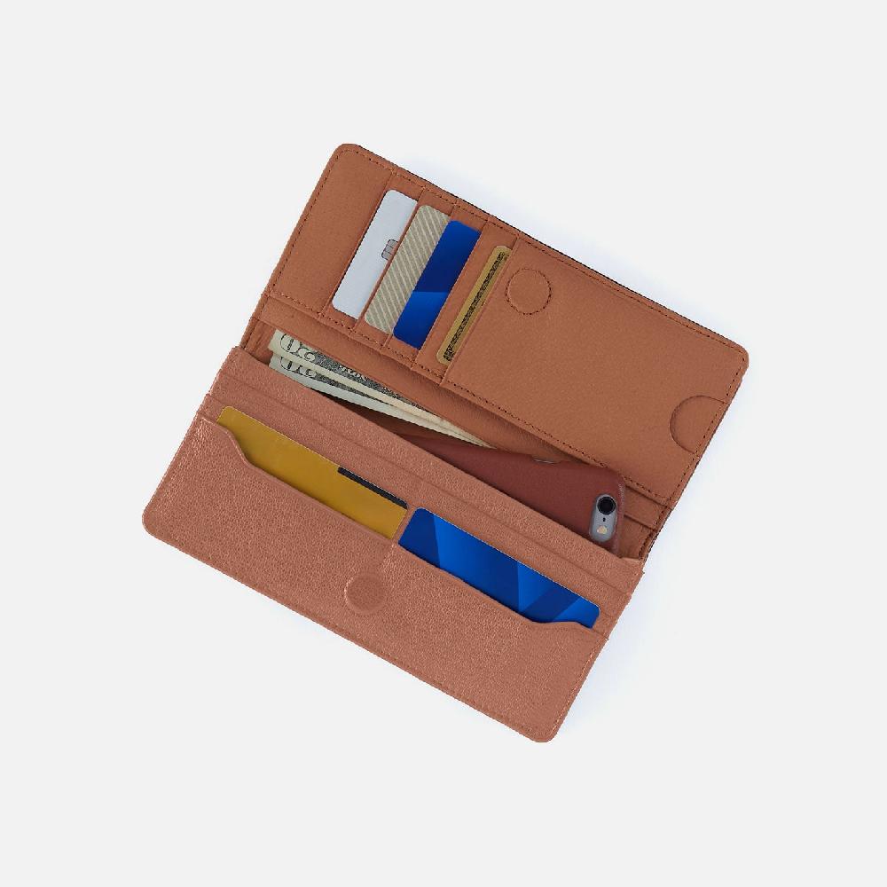 Hobo Hutton Large Wallet Micrograin Leather| Glazed Donut