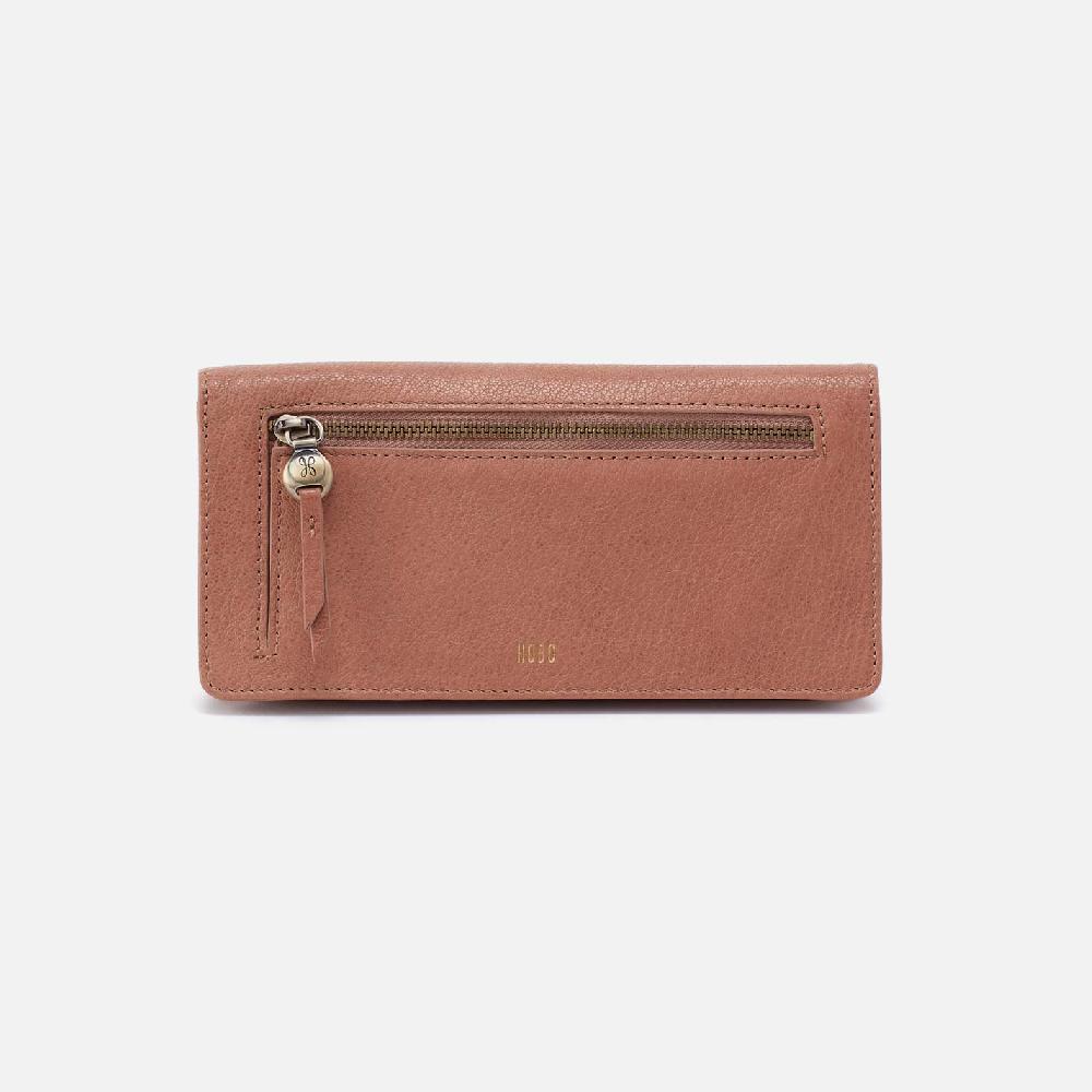 Hobo Hutton Large Wallet Micrograin Leather| Glazed Donut