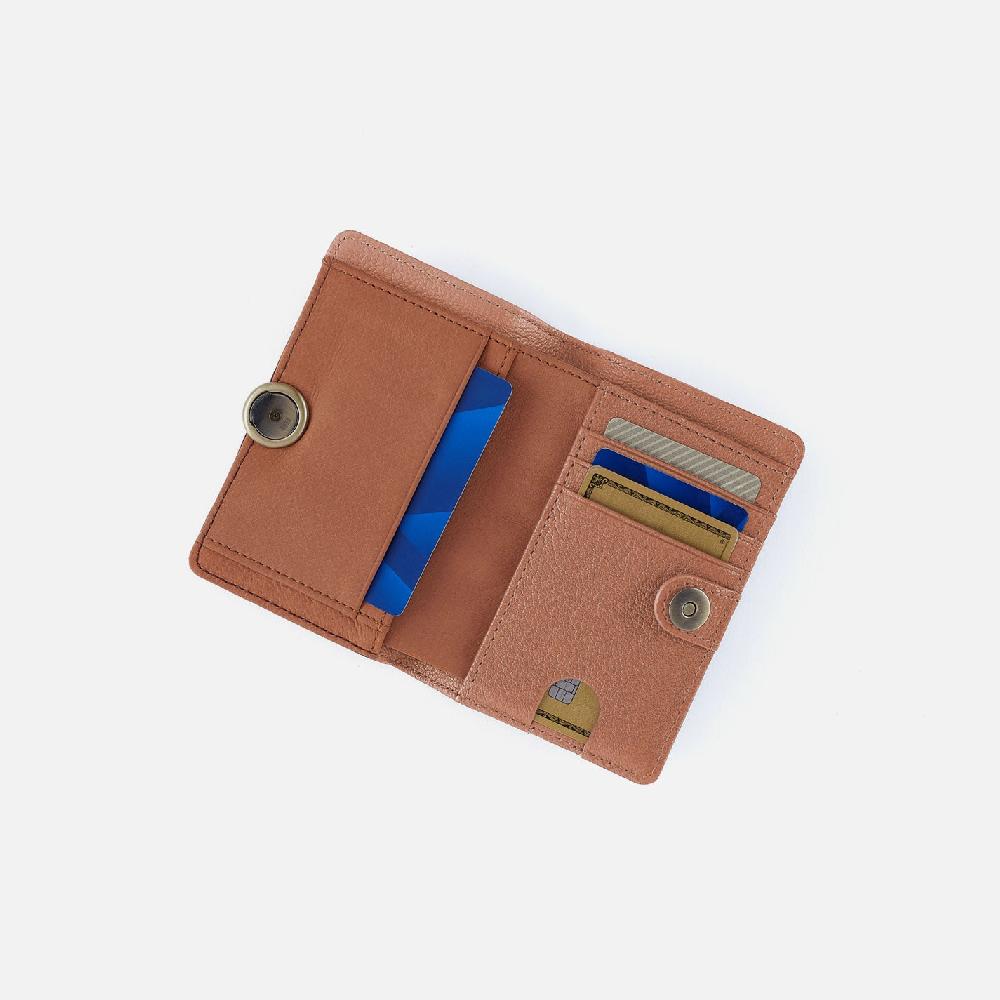 Hobo Hutton Small Wallet Micrograin Leather| Glazed Donut