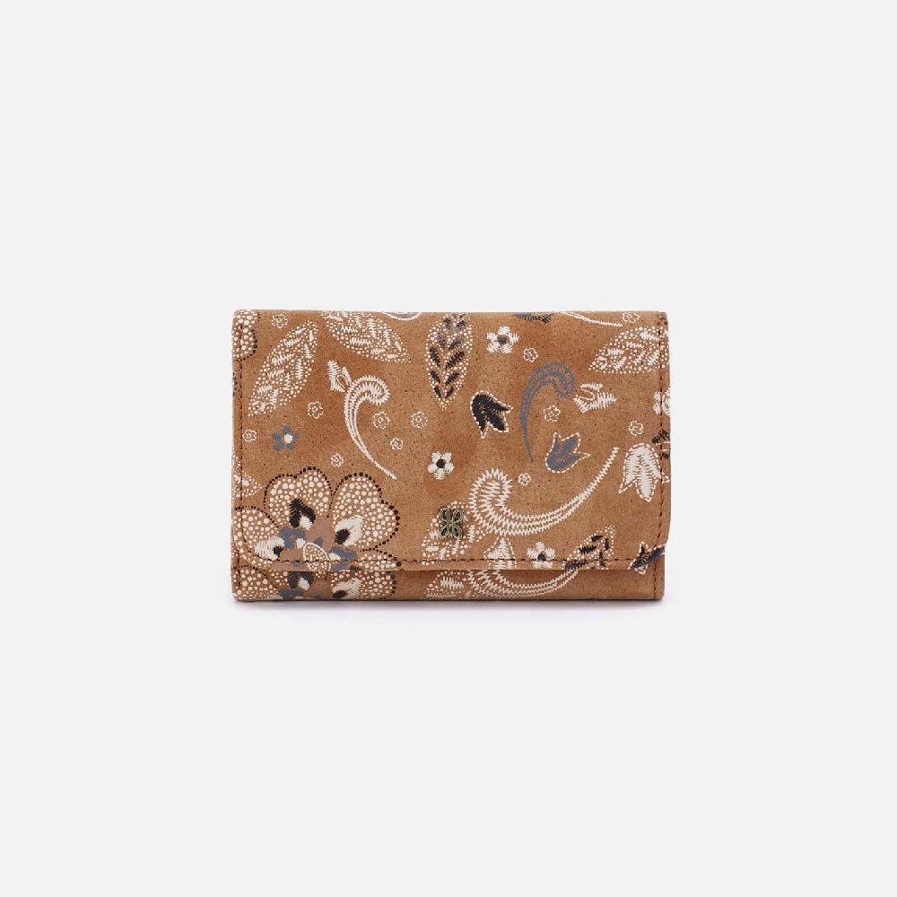 hobo Jill Trifold Wallet Printed Leather| Country Road Bloom