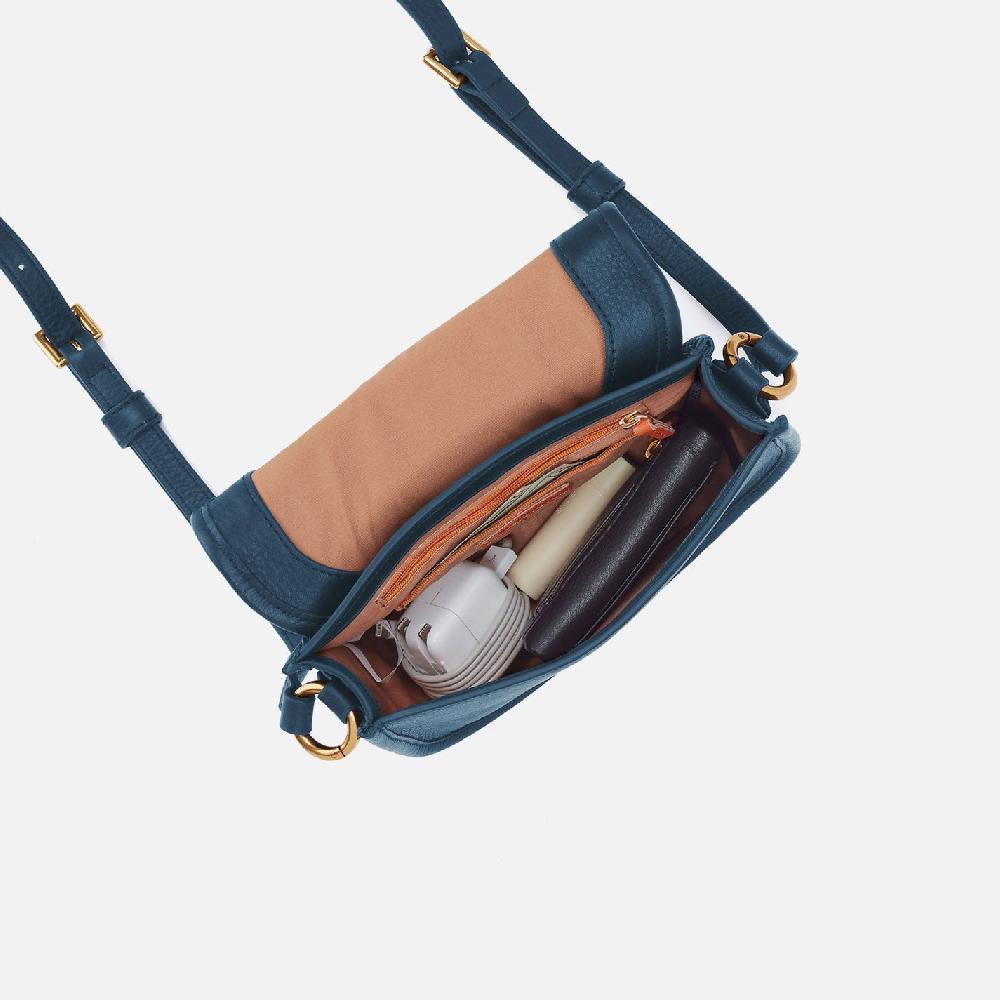 Hobo Kiva Small Crossbody Pebbled Leather| Peacock Feather
