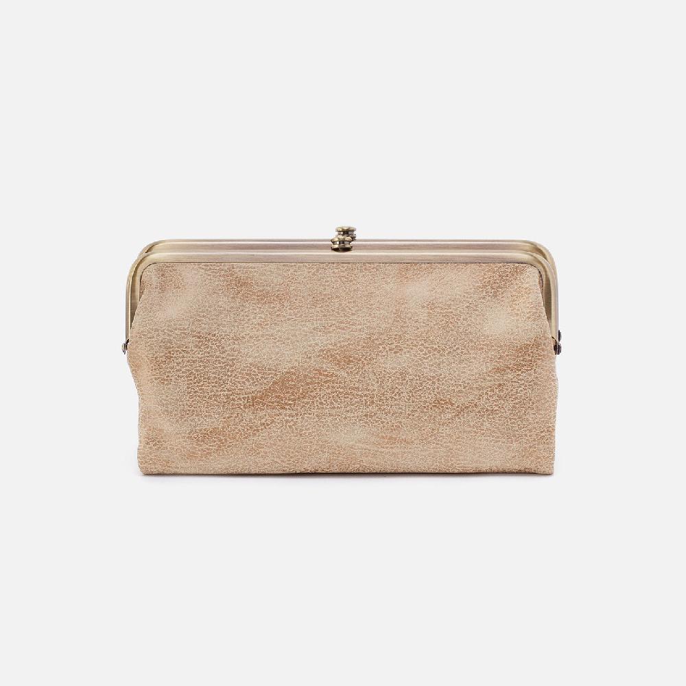 hobo Lauren Clutch-Wallet Metallic Leather| Gold Leaf