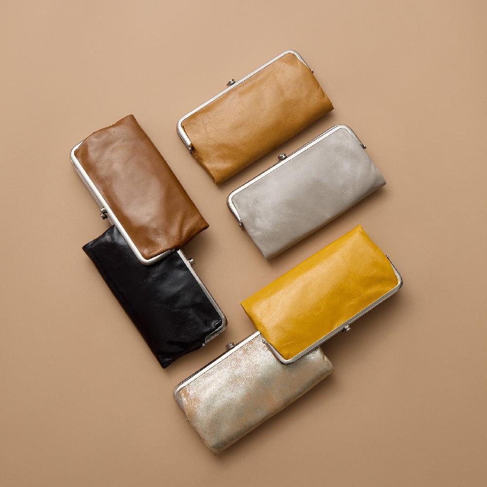 Hobo Lauren Clutch-Wallet Metallic Leather| Saddle Stardust