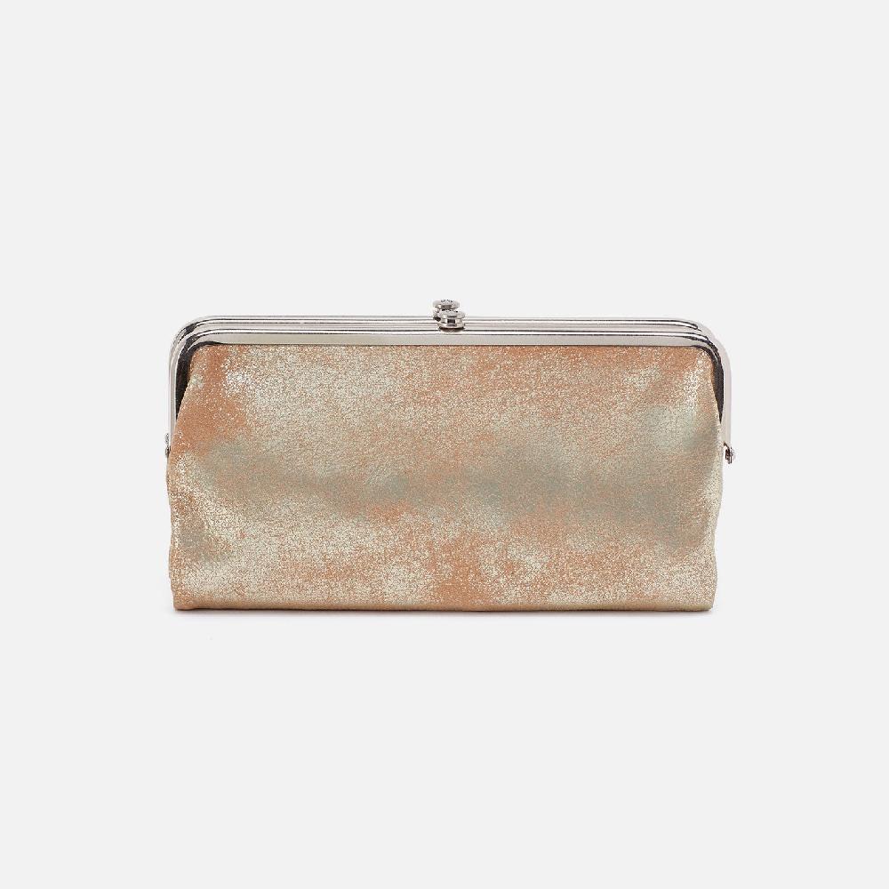 hobo Lauren Clutch-Wallet Metallic Leather| Saddle Stardust