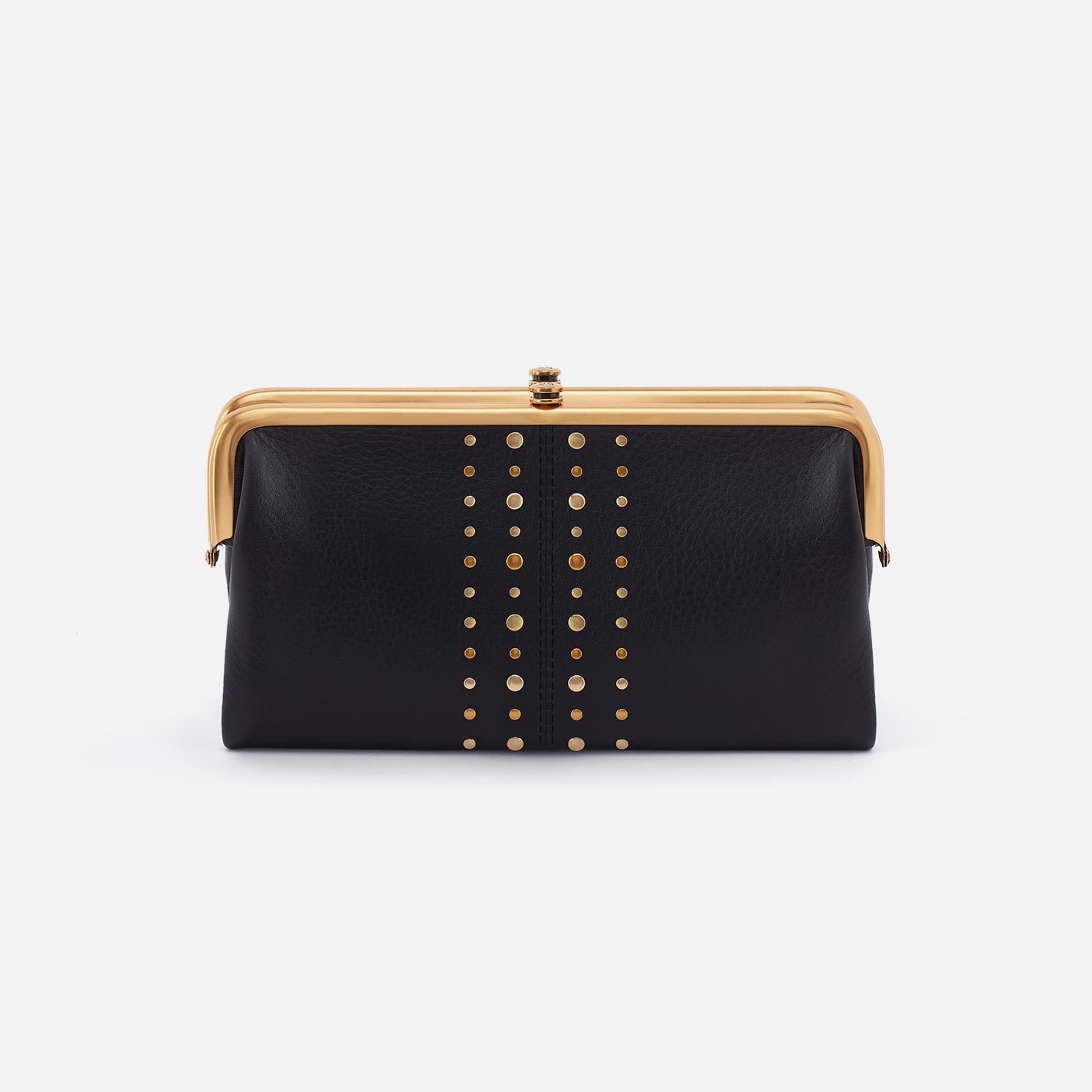 hobo Lauren Clutch-Wallet Suede Leather| Black With Studs
