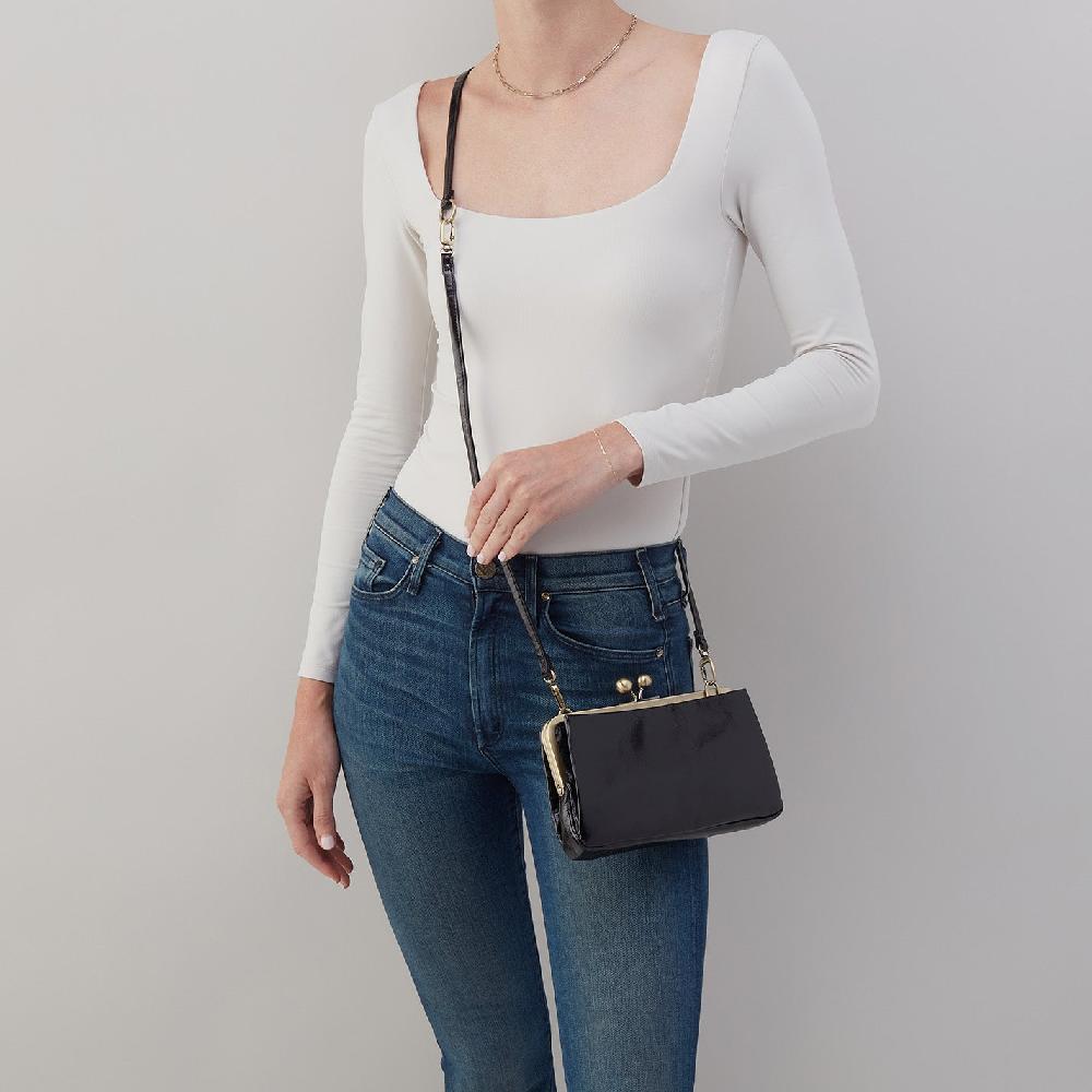 Hobo Lauren Frame Crossbody Polished Leather| Cashmere