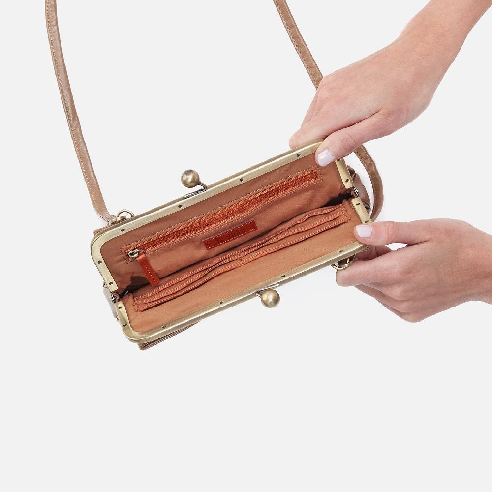 Hobo Lauren Frame Crossbody Polished Leather| Cashmere