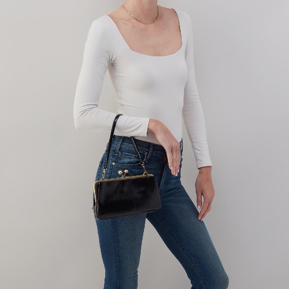Hobo Lauren Frame Crossbody Polished Leather| Cashmere