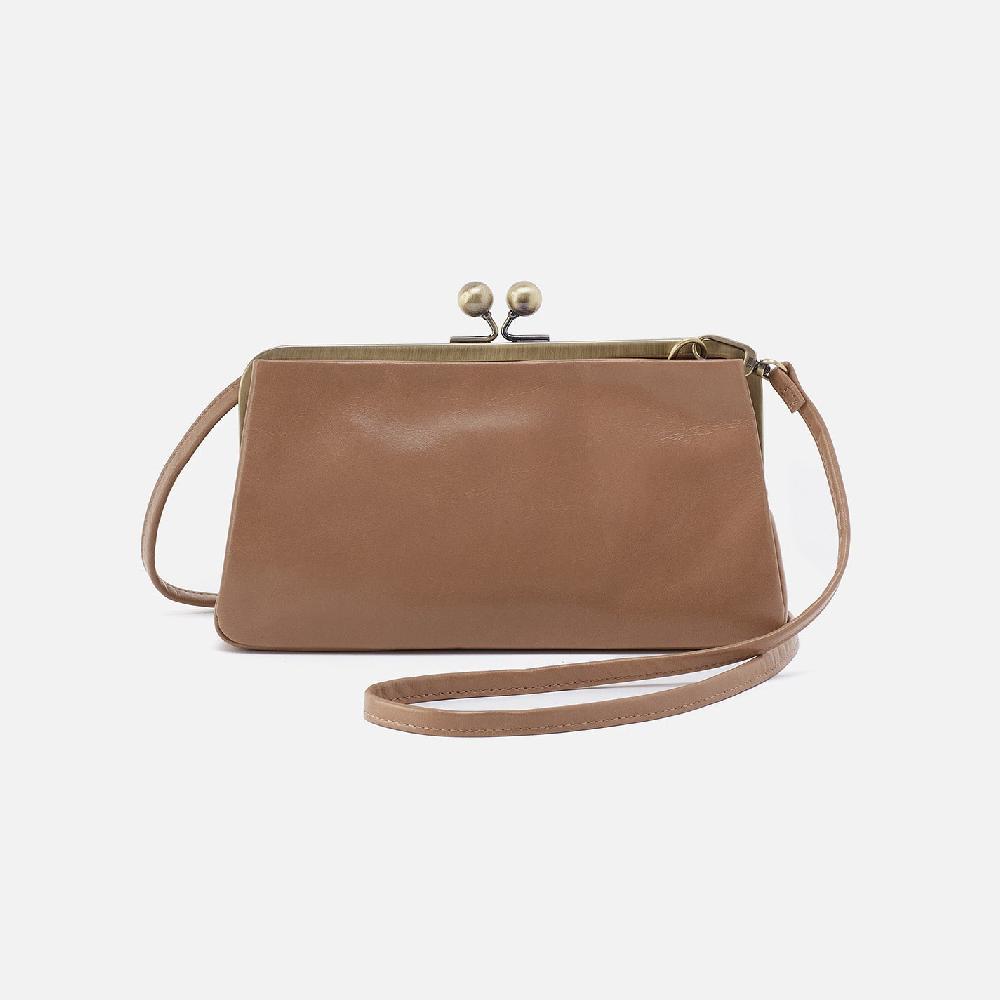 hobo Lauren Frame Crossbody Polished Leather| Cashmere