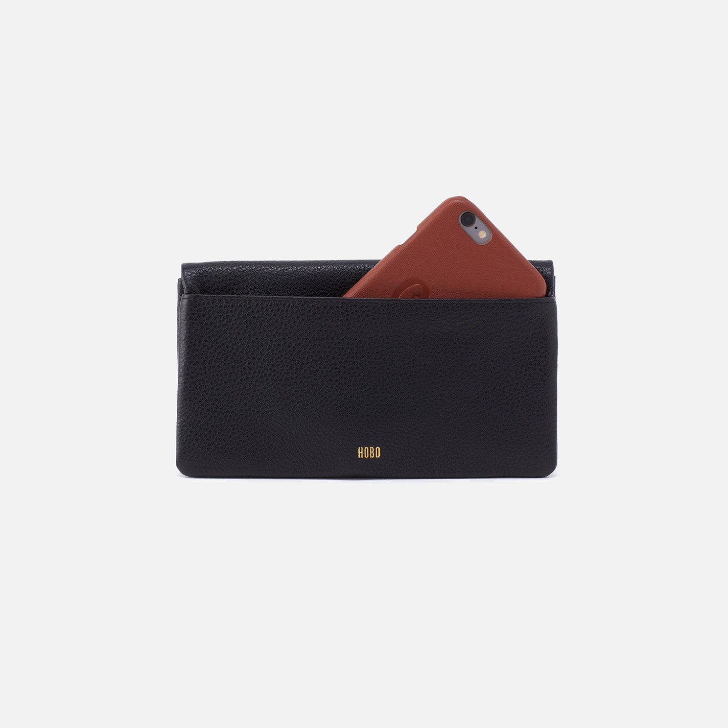 Hobo Lumen Continental Wallet Pebbled Leather| Black