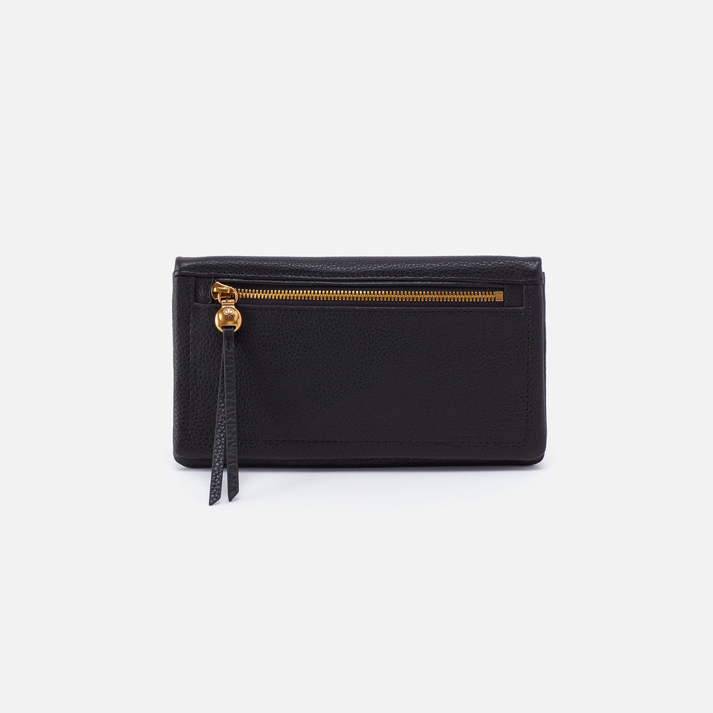 hobo Lumen Continental Wallet Pebbled Leather| Black