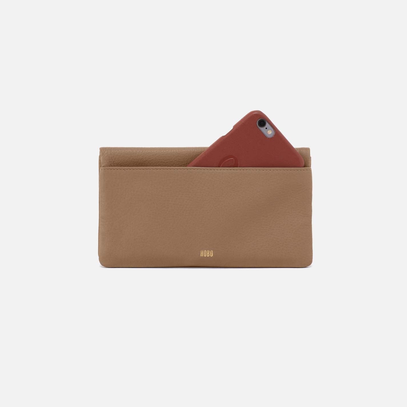 Hobo Lumen Continental Wallet Pebbled Leather| Cedar Sagebrush