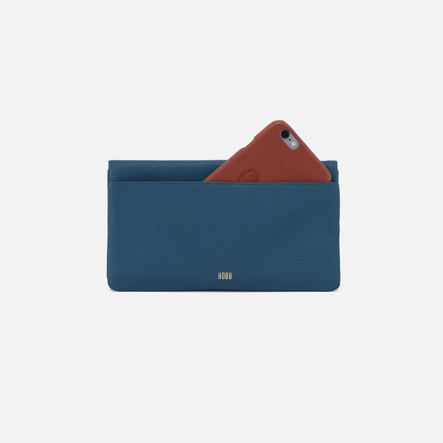 Hobo Lumen Continental Wallet Pebbled Leather| Peacock Feather